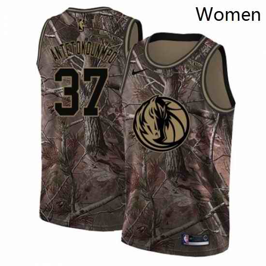 Womens Nike Dallas Mavericks 37 Kostas Antetokounmpo Swingman Camo Realtree Collection NBA Jersey